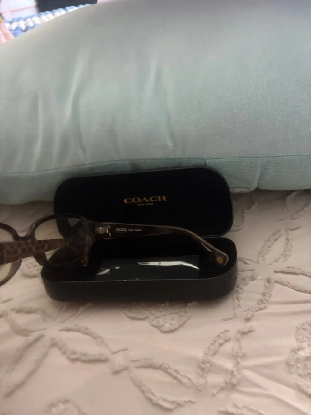Coach Women's Black Oversized Sunglasses with Logo Case